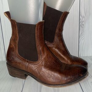 Frye Brown Leather Ankle Boots